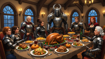 rejoignez-nous pour un dîner de thanksgiving épique où l'équipe d'adventurequest 3d se réunit pour célébrer dans un univers fantastique. découvrez des aventures palpitantes, des personnages hauts en couleur et des festins savoureux, le tout dans une ambiance conviviale et pleine d'humour. ne ratez pas cette occasion unique de plonger dans le monde fascinant d'adventurequest 3d tout en partageant un moment chaleureux et mémorable!